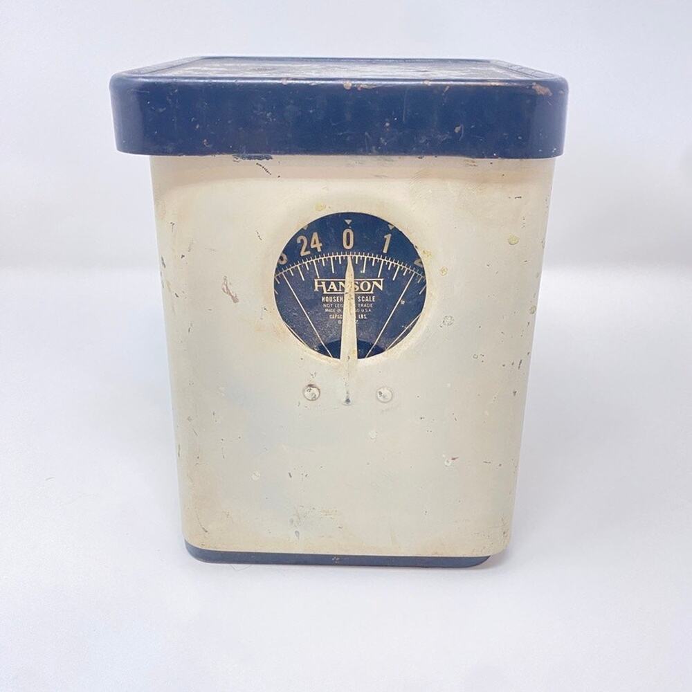 Vintage Steel Hanson Retro Household Scale 1950s 25LBS Capacity Antique